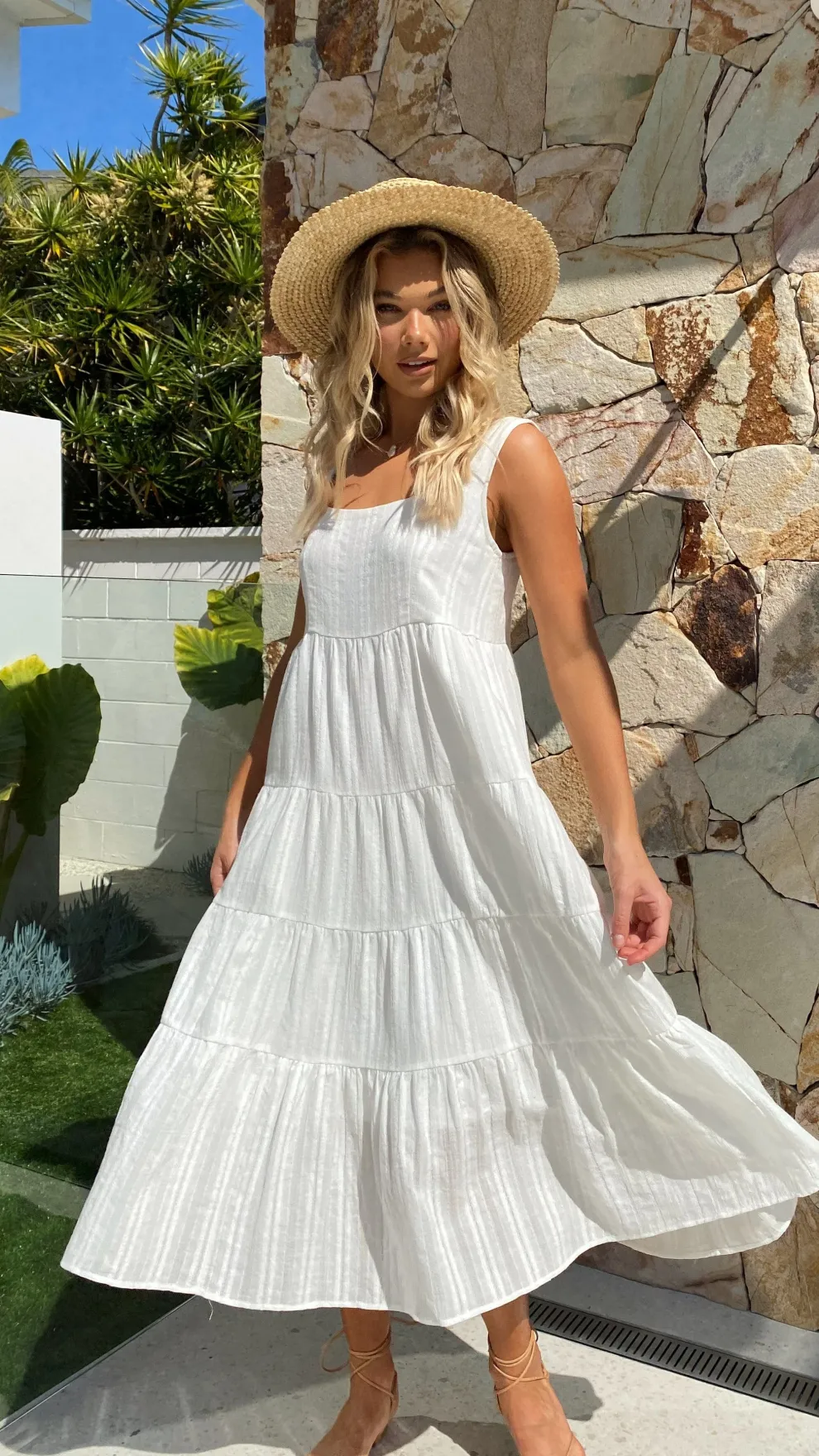 Liza Midi Dress - White