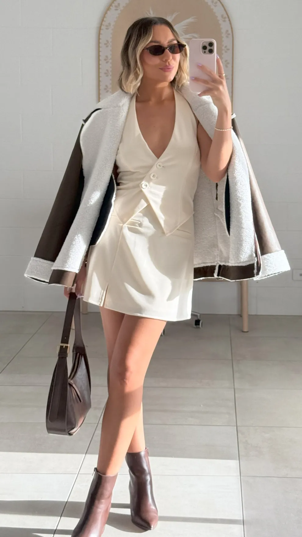 London Oversized Biker - Brown