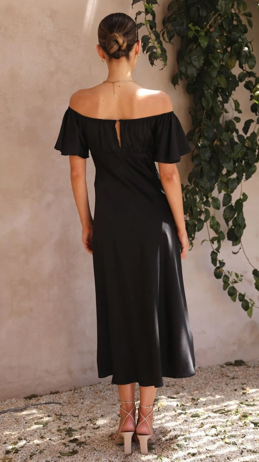 Louisa Midi Dress - Black