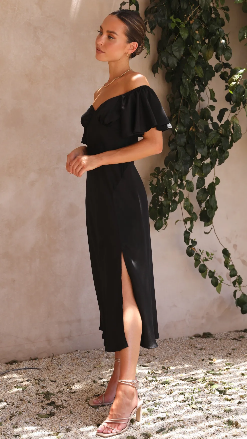 Louisa Midi Dress - Black