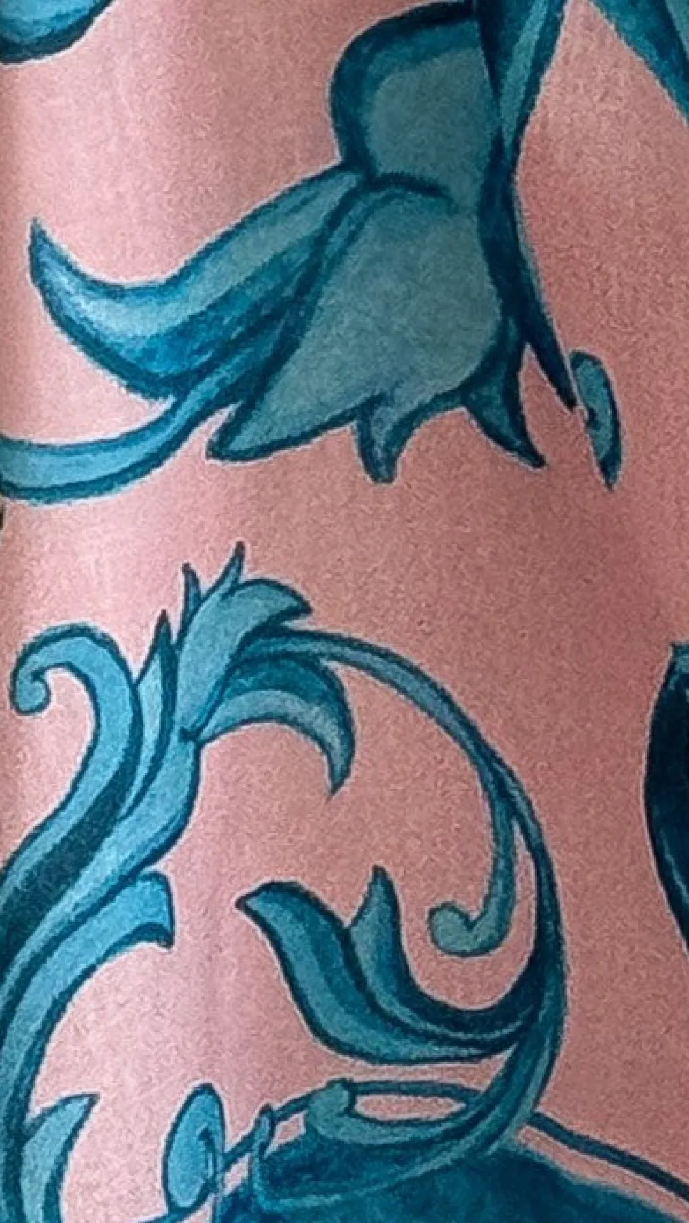 Lucia Long Sleeve Mini Dress - Aqua/Pink Print