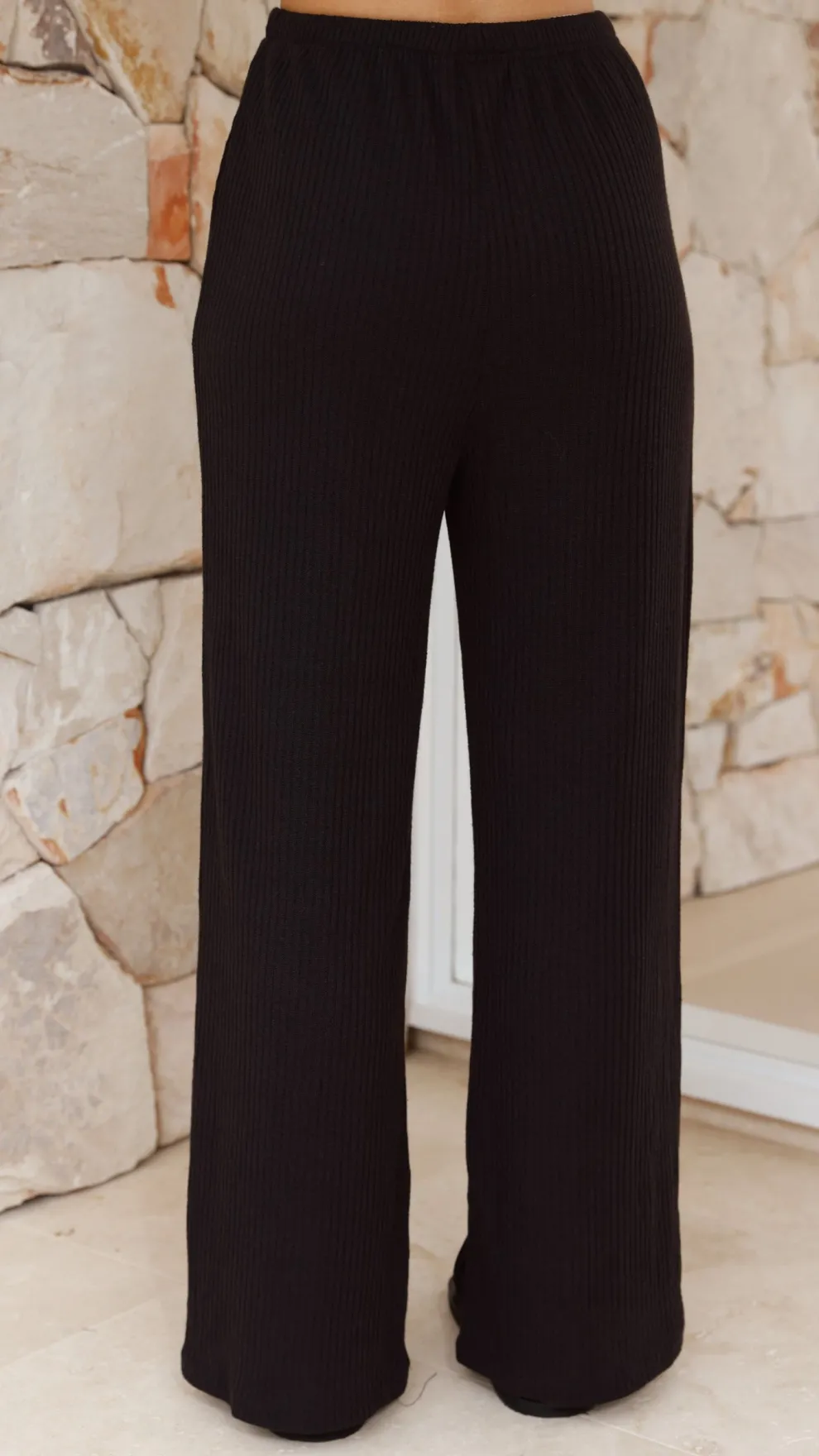 Madian Button Up Shirt and Pants Set - Black