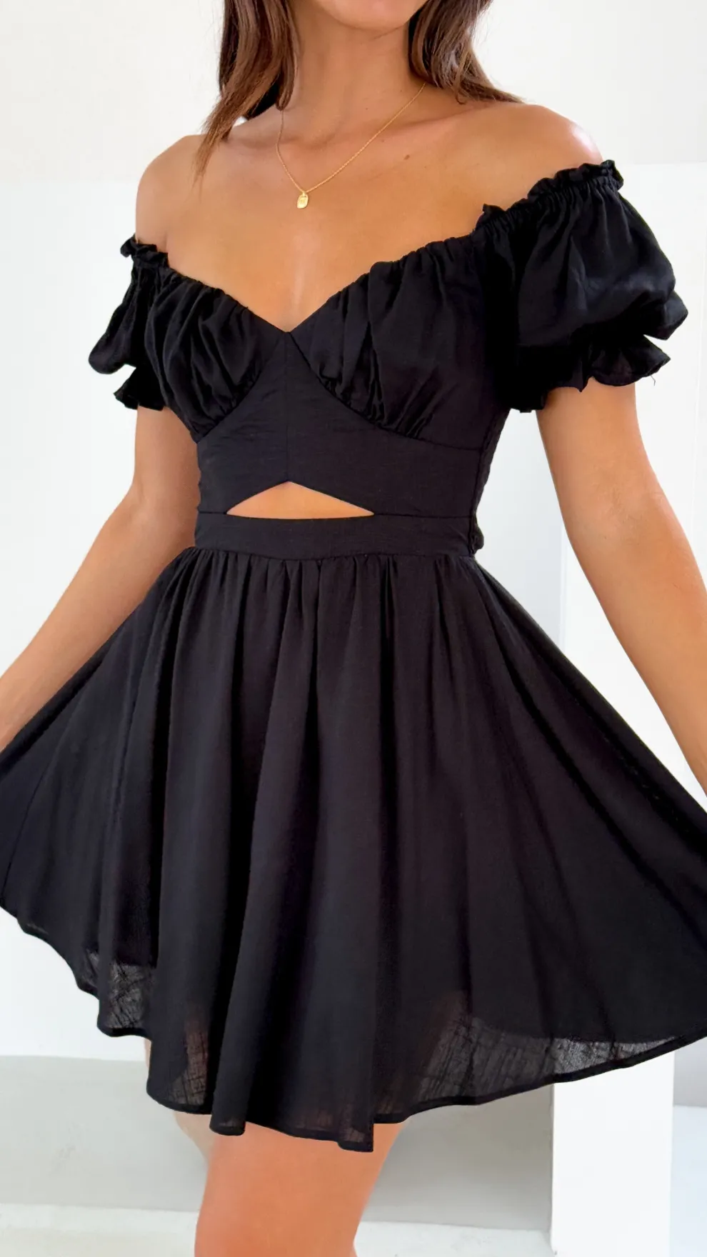 Magnolia Mini Dress - Black
