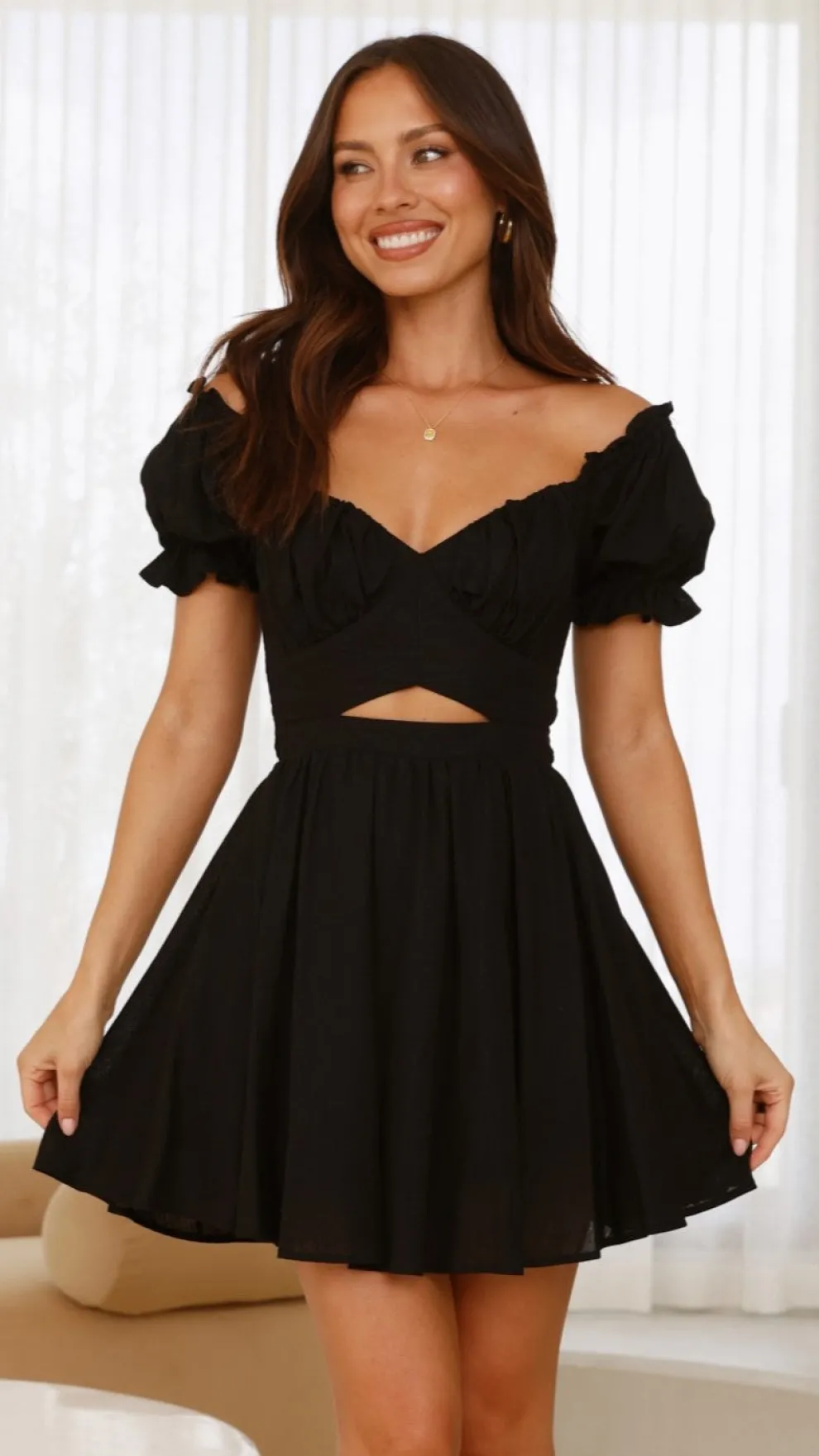 Magnolia Mini Dress - Black