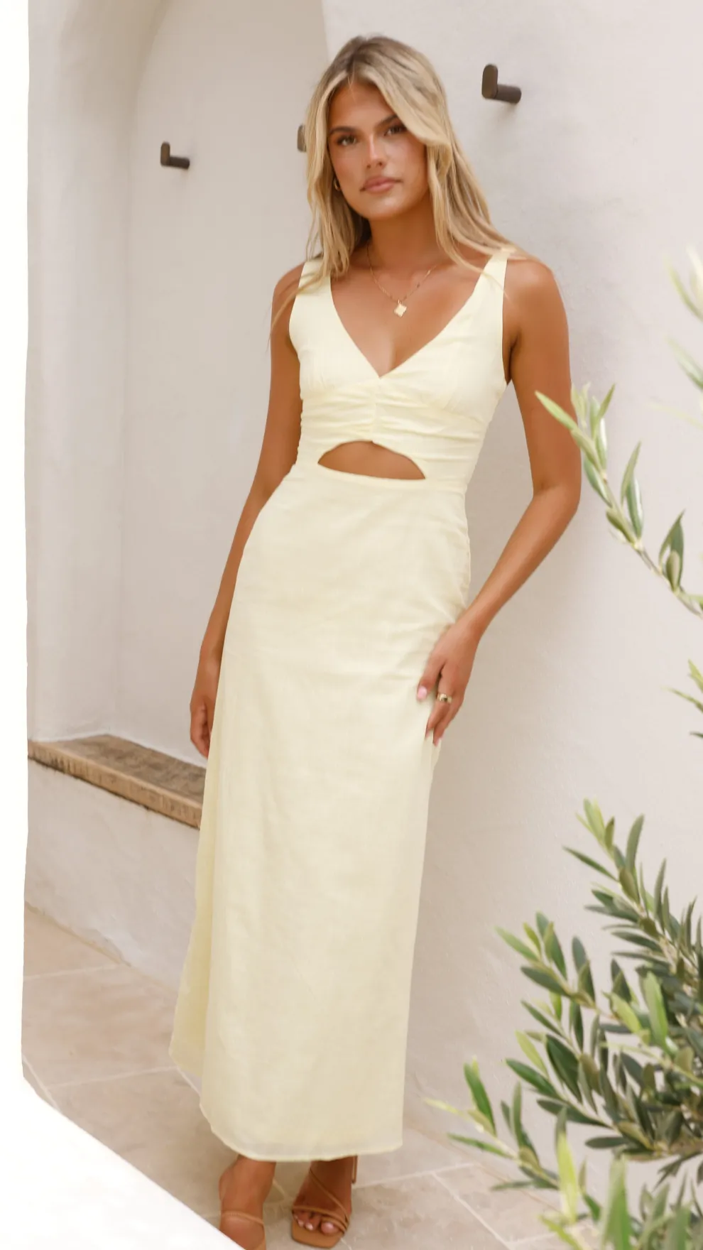 Mahalia Maxi Dress - Soft Yellow