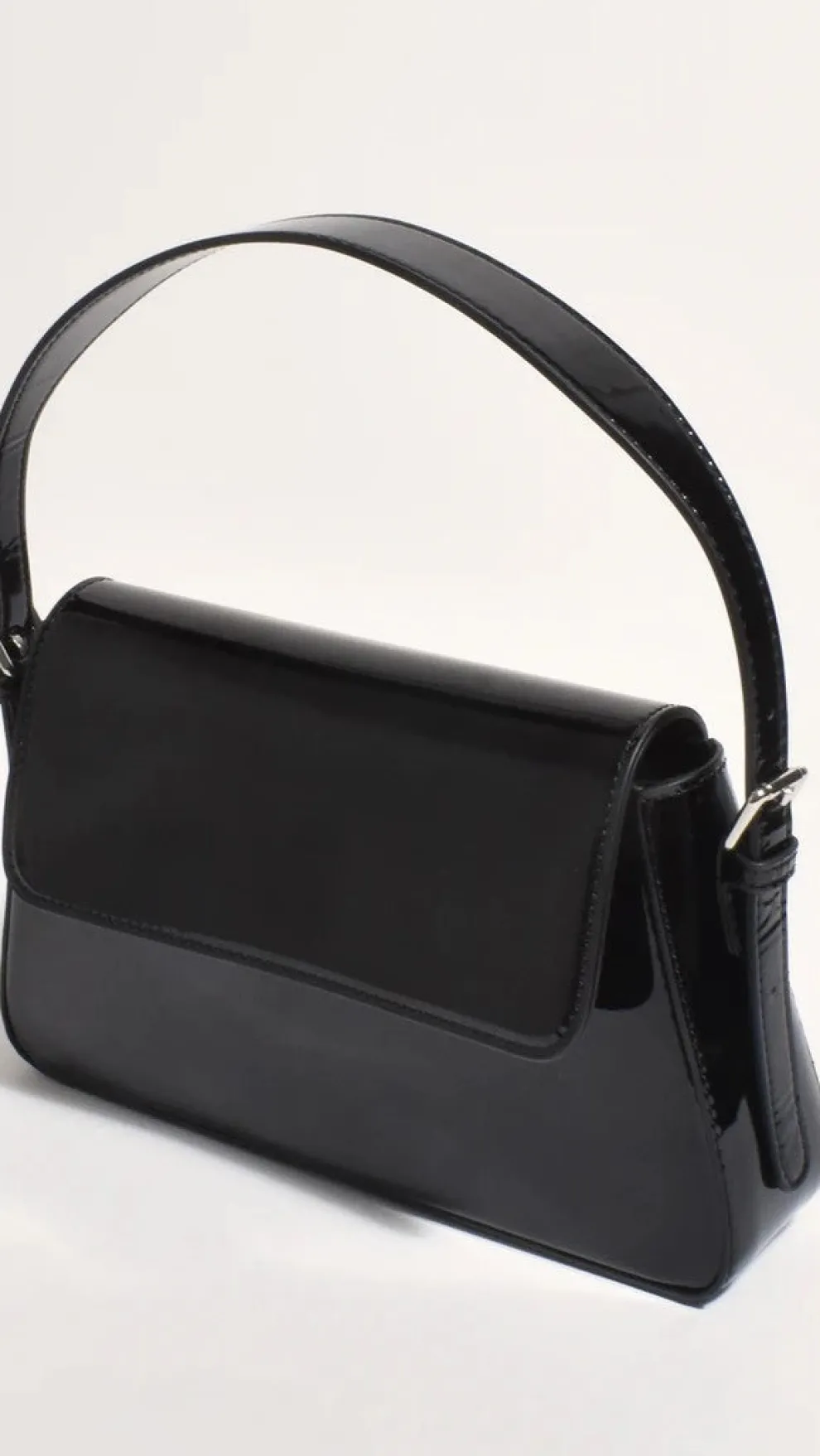 Maisie High Shine Handbag - Black