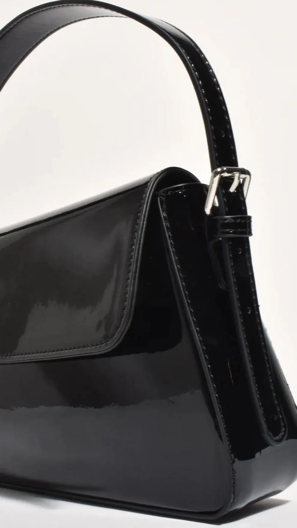 Maisie High Shine Handbag - Black
