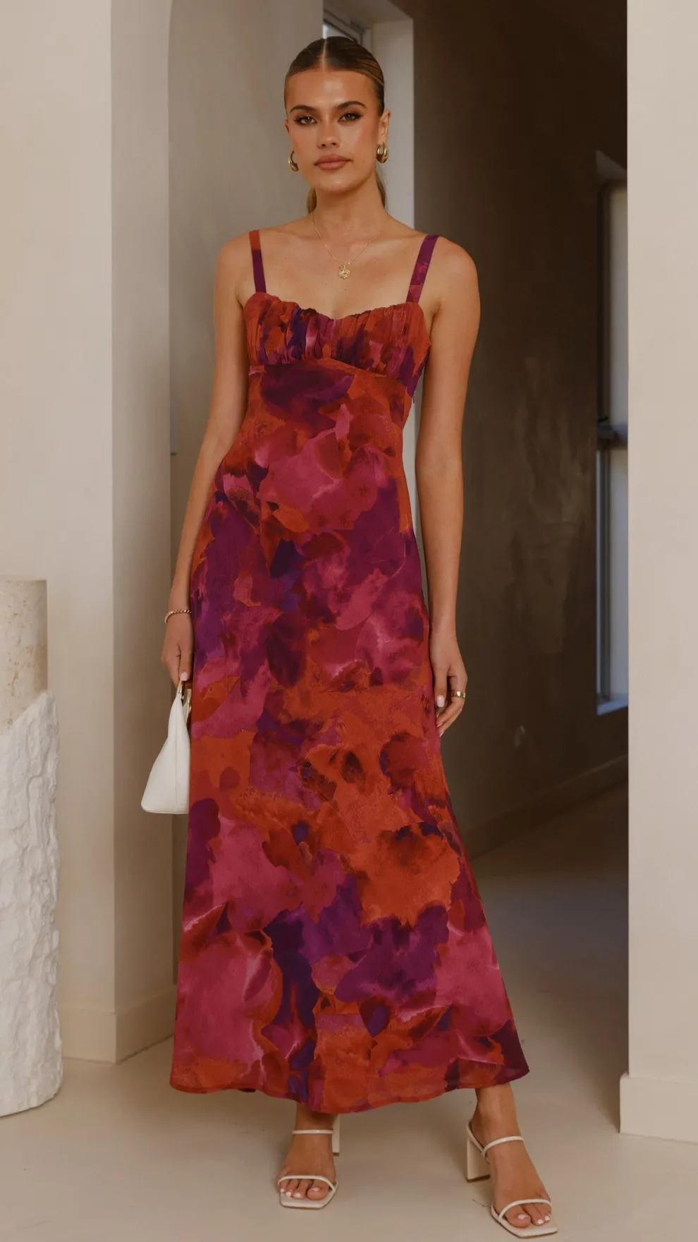 Margo Midi Dress - Dark Rose