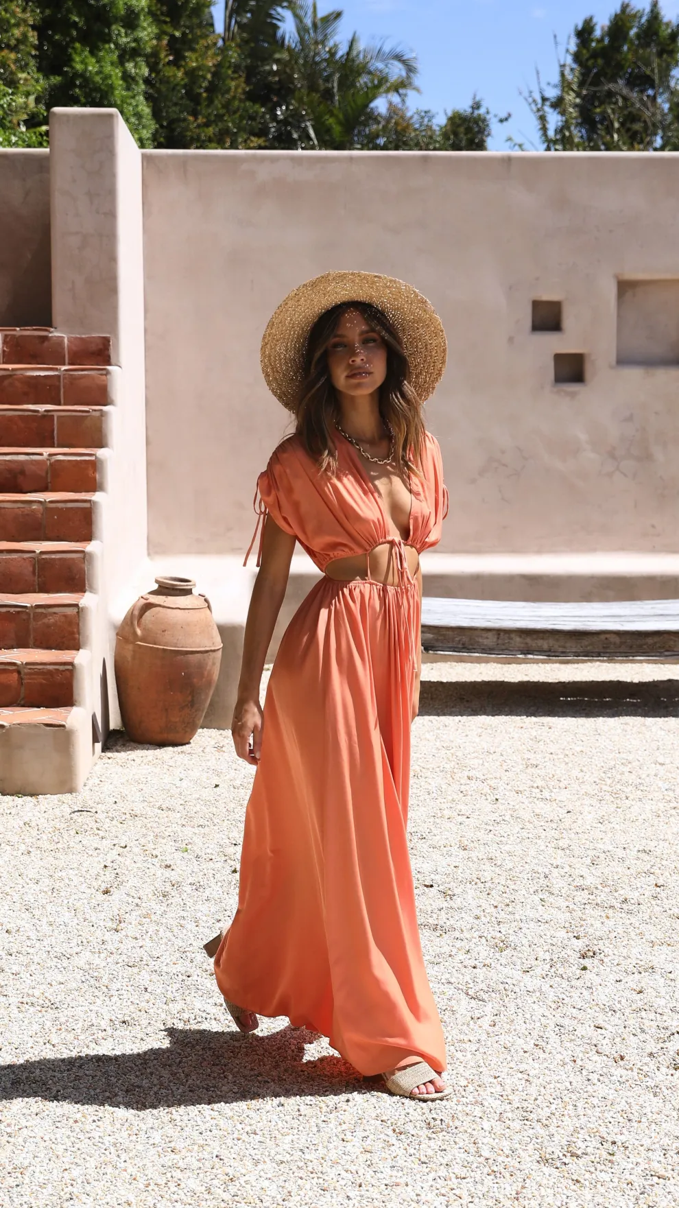 Marilyn Maxi Dress - Tangerine