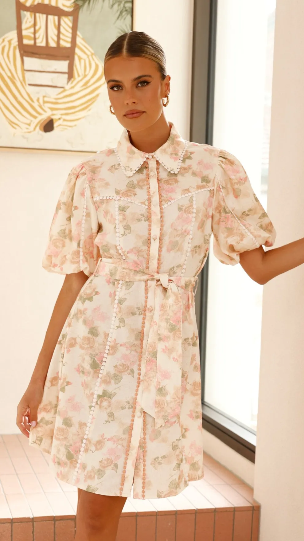 Mason Mini Dress - Blossom Print