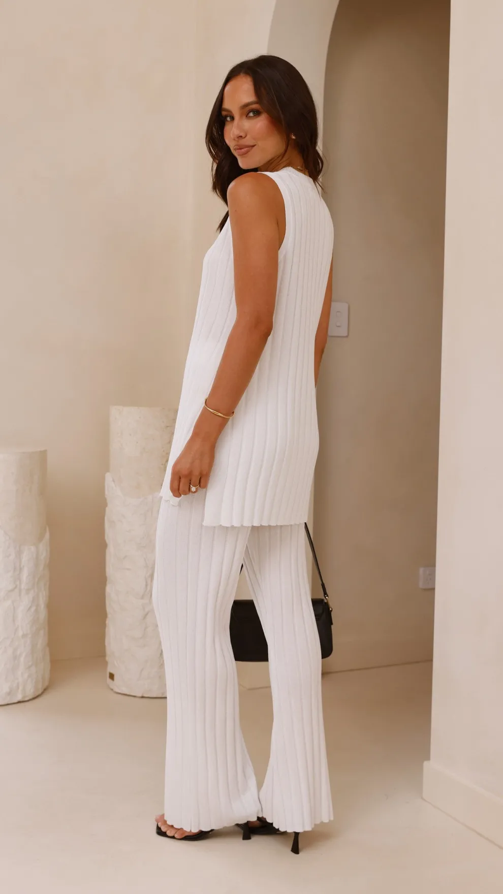 Megan Knit Pants - White