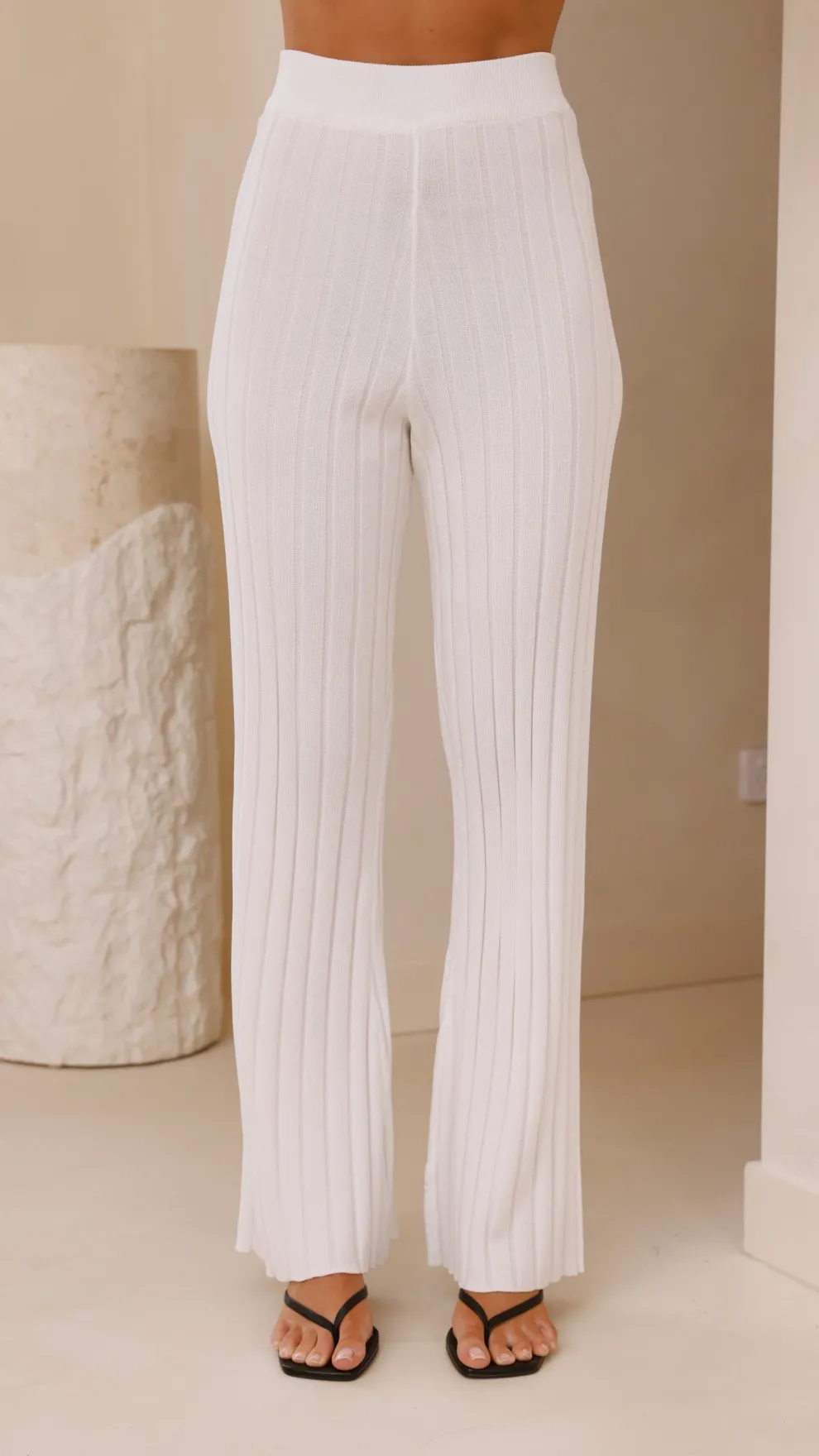 Megan Knit Pants - White