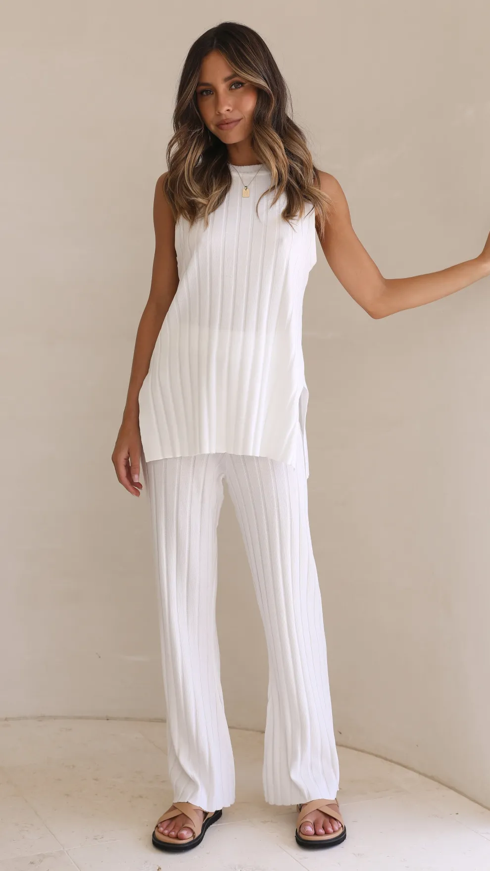 Megan Knit Top - White