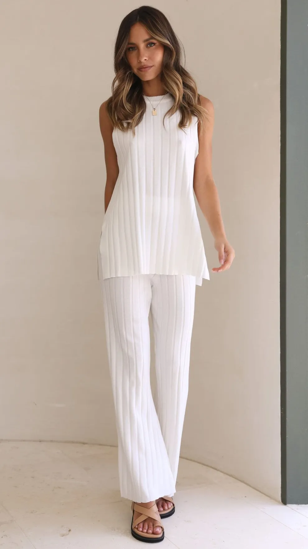 Megan Knit Top - White