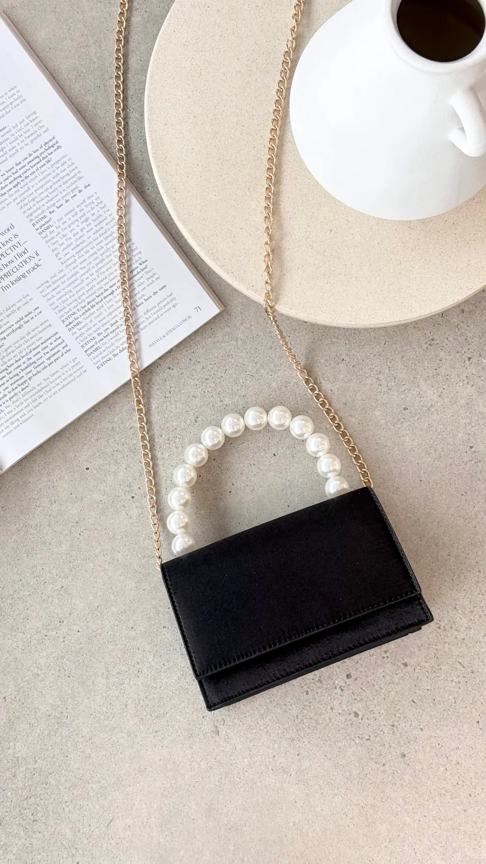 Melanie Top Handle Bag - Black