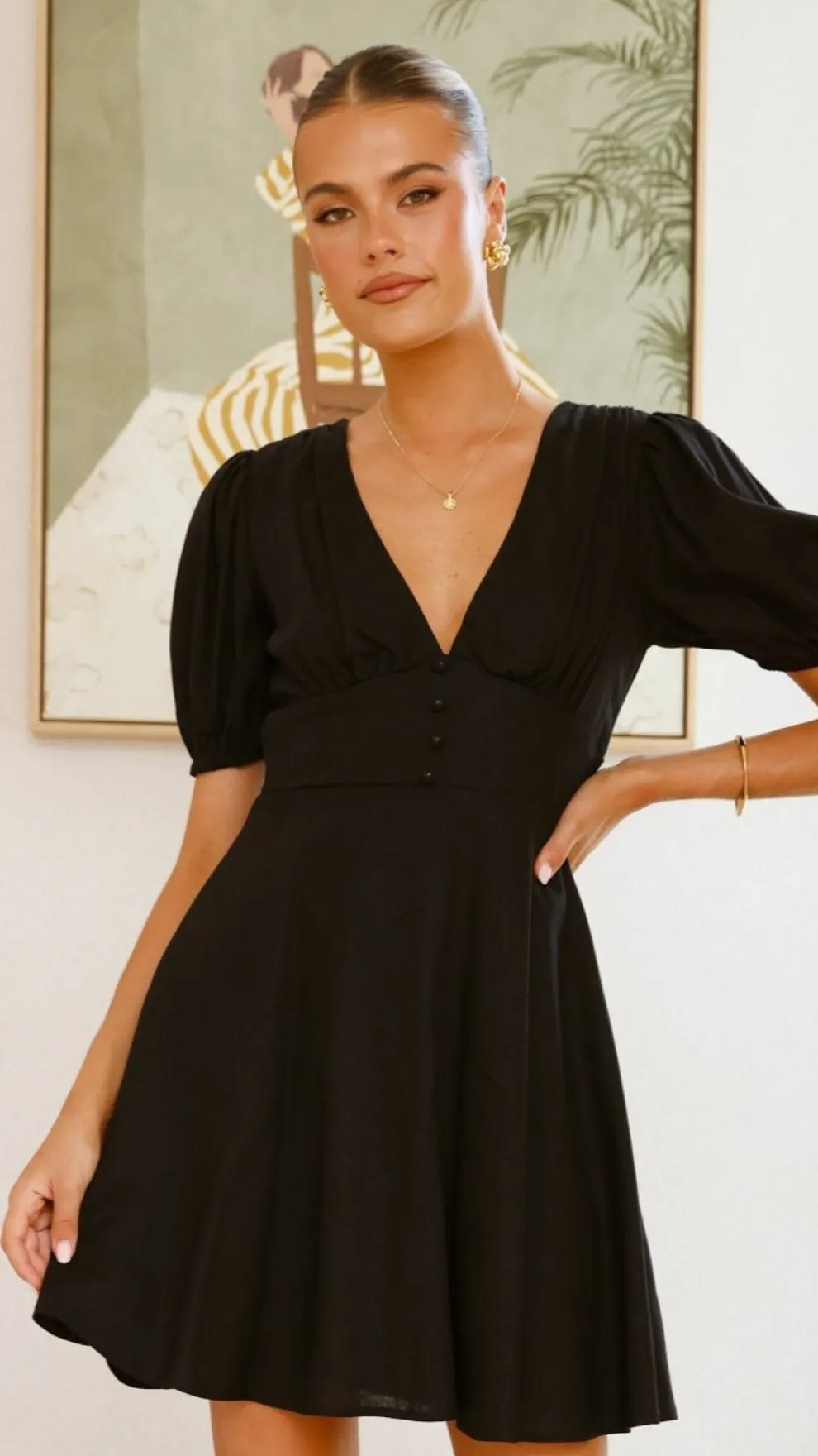 Melea Mini Dress - Black