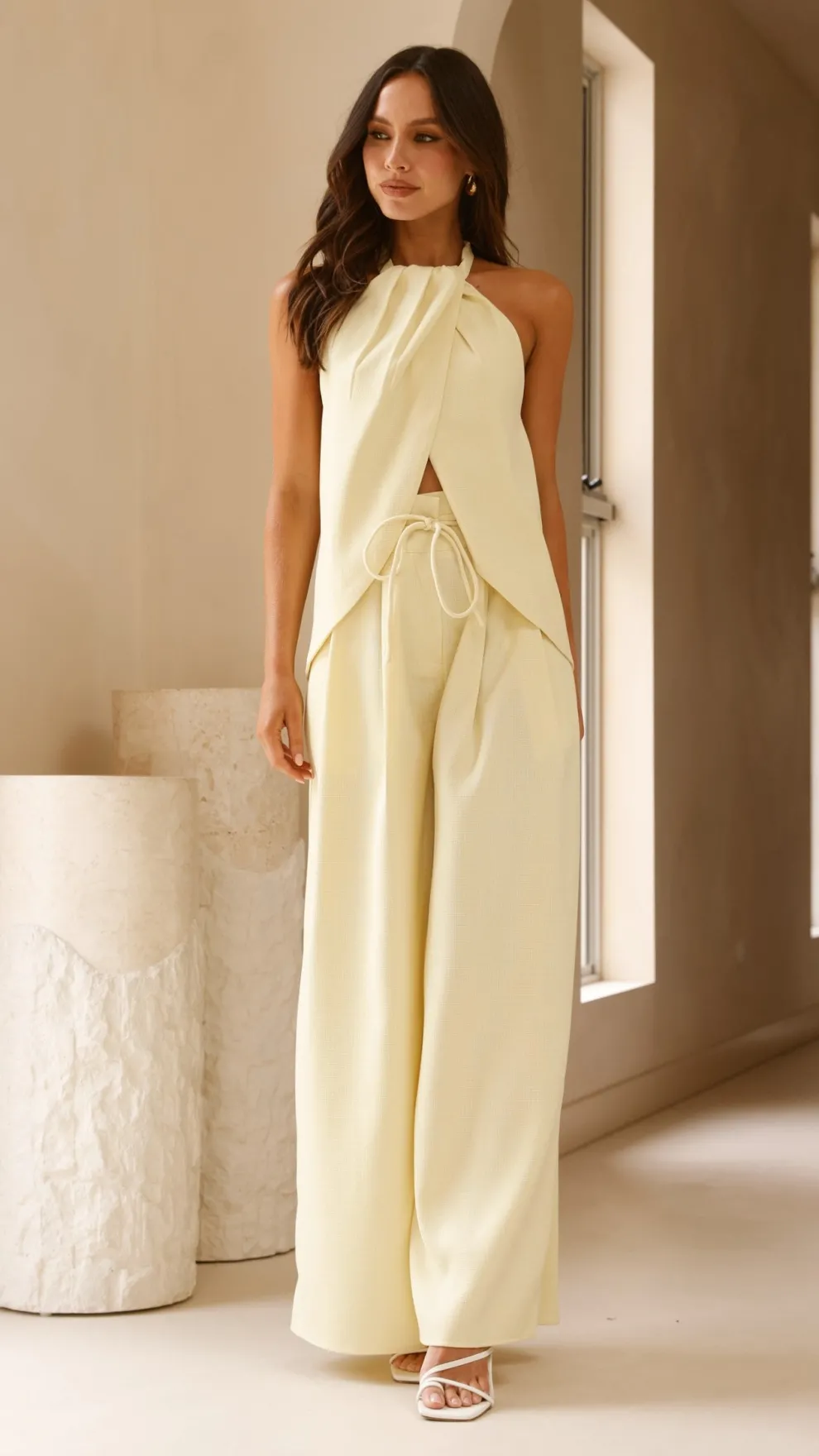 Melinda Halter Top - Soft Yellow