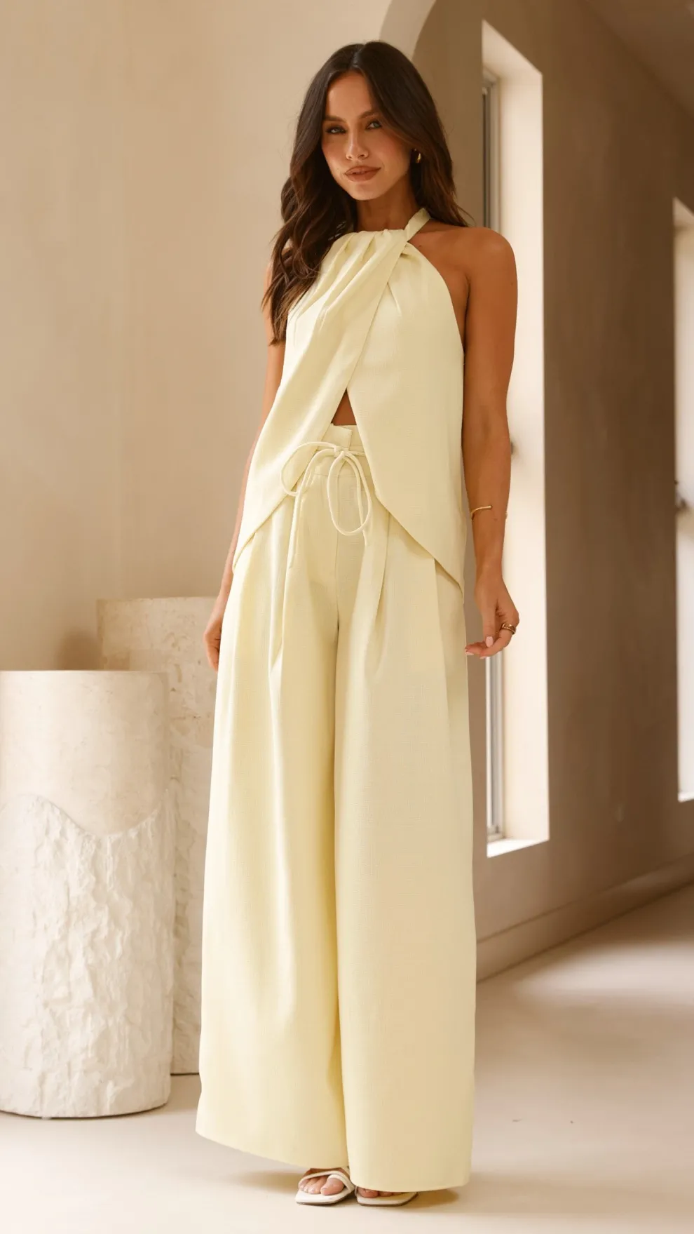 Melinda Halter Top - Soft Yellow