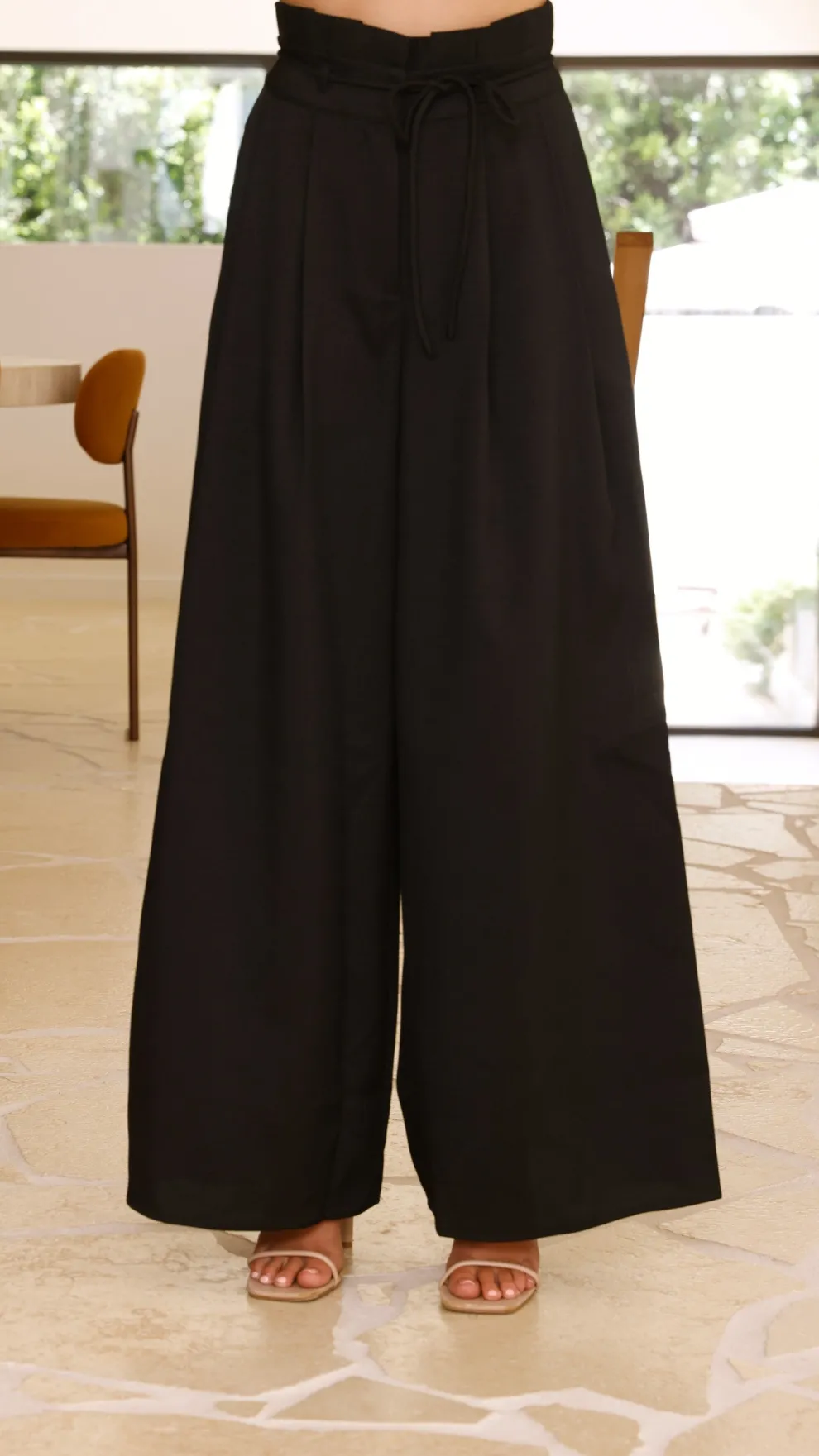 Melinda High Waist Pants - Black