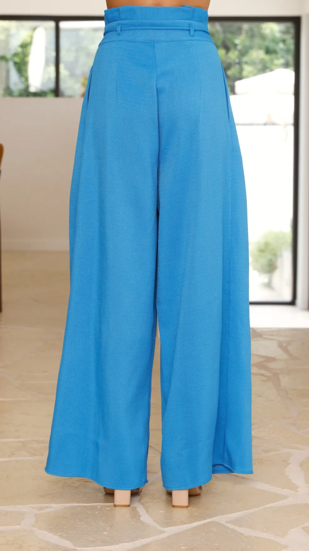 Melinda High Waist Pants - Blue
