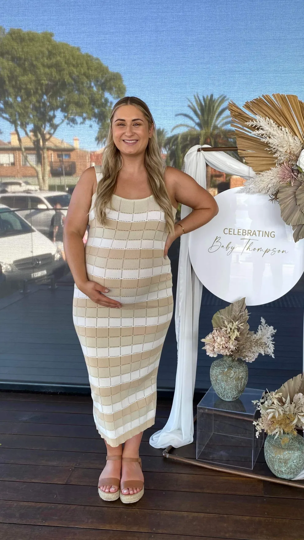 Mikayla Midi Dress - Beige