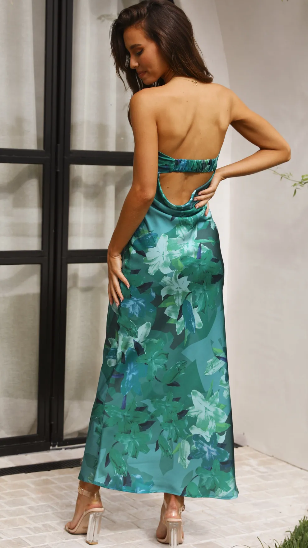 Miya Maxi Dress - Green Print