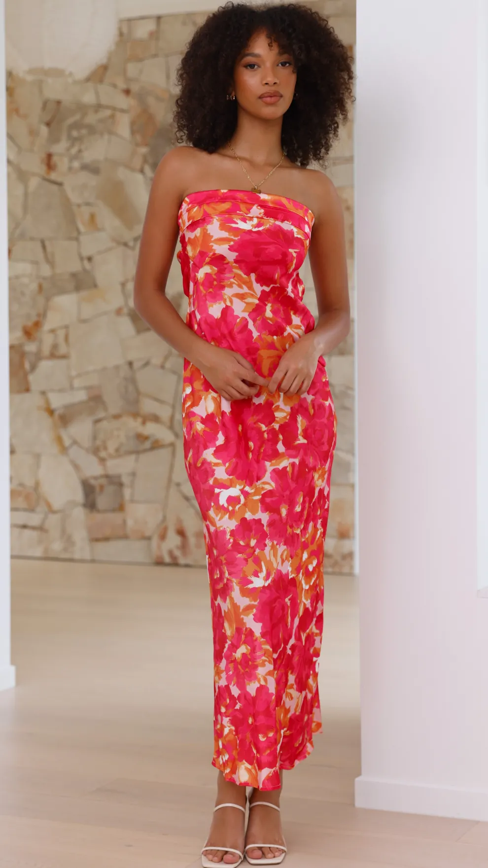 Miya Maxi Dress - Pink/Red Floral