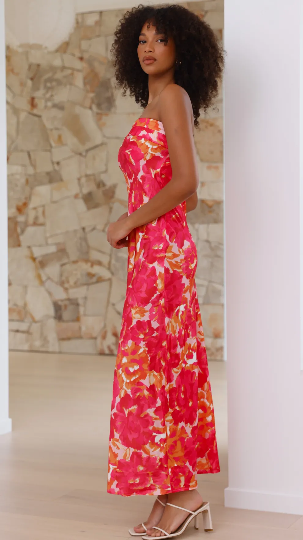 Miya Maxi Dress - Pink/Red Floral