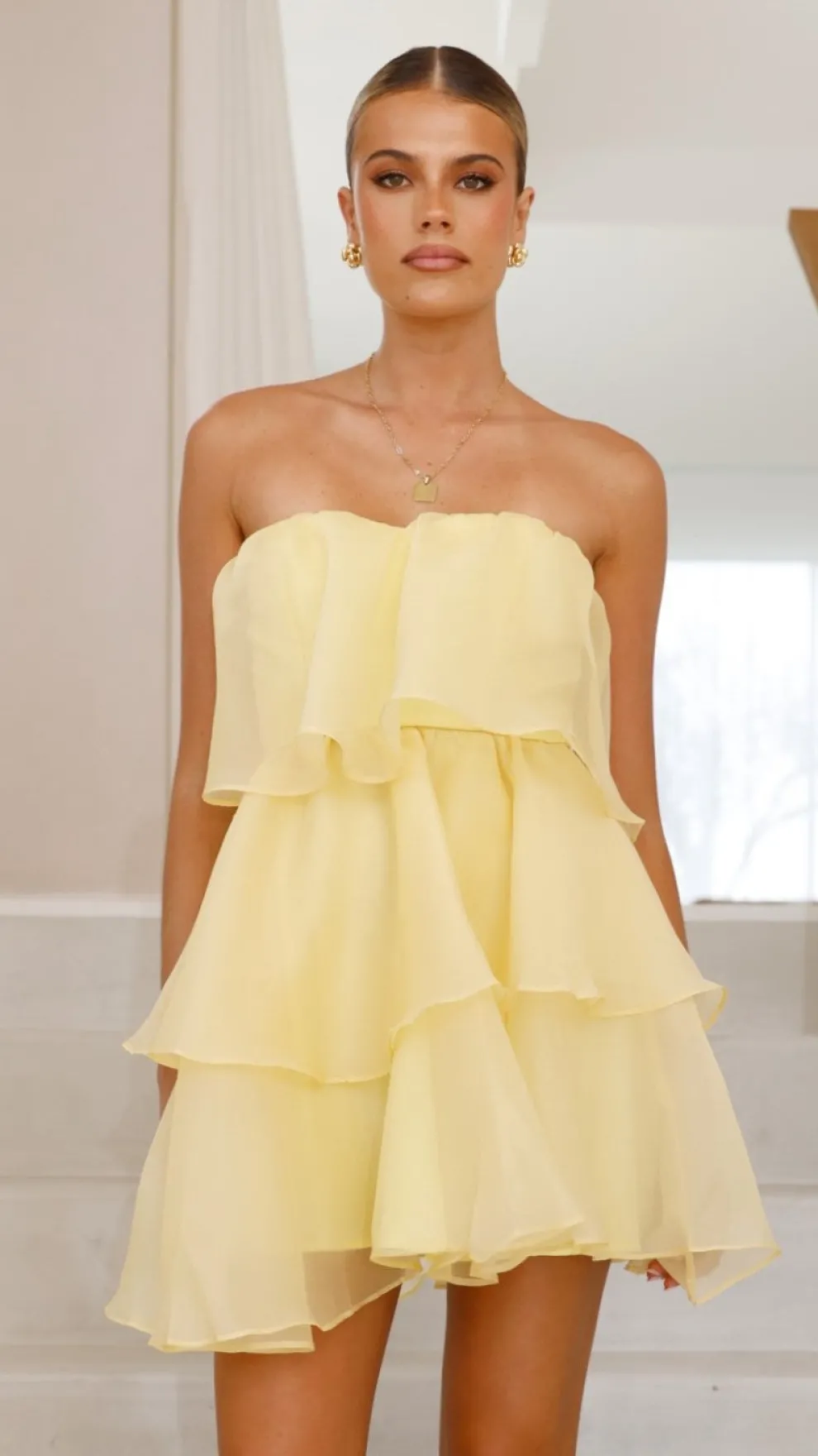 Monet Mini Dress - Yellow