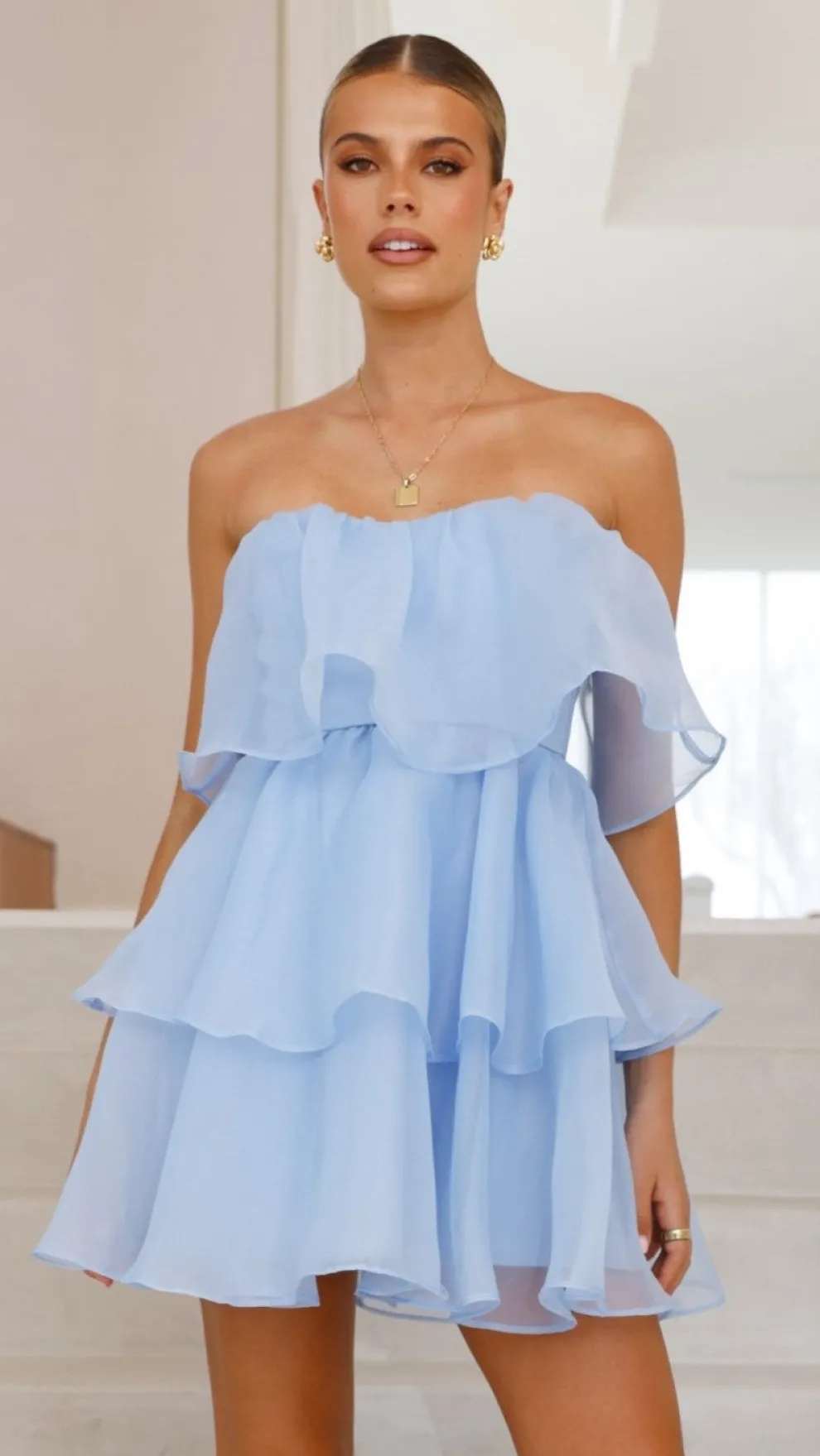 Monet Mini Dress - Blue