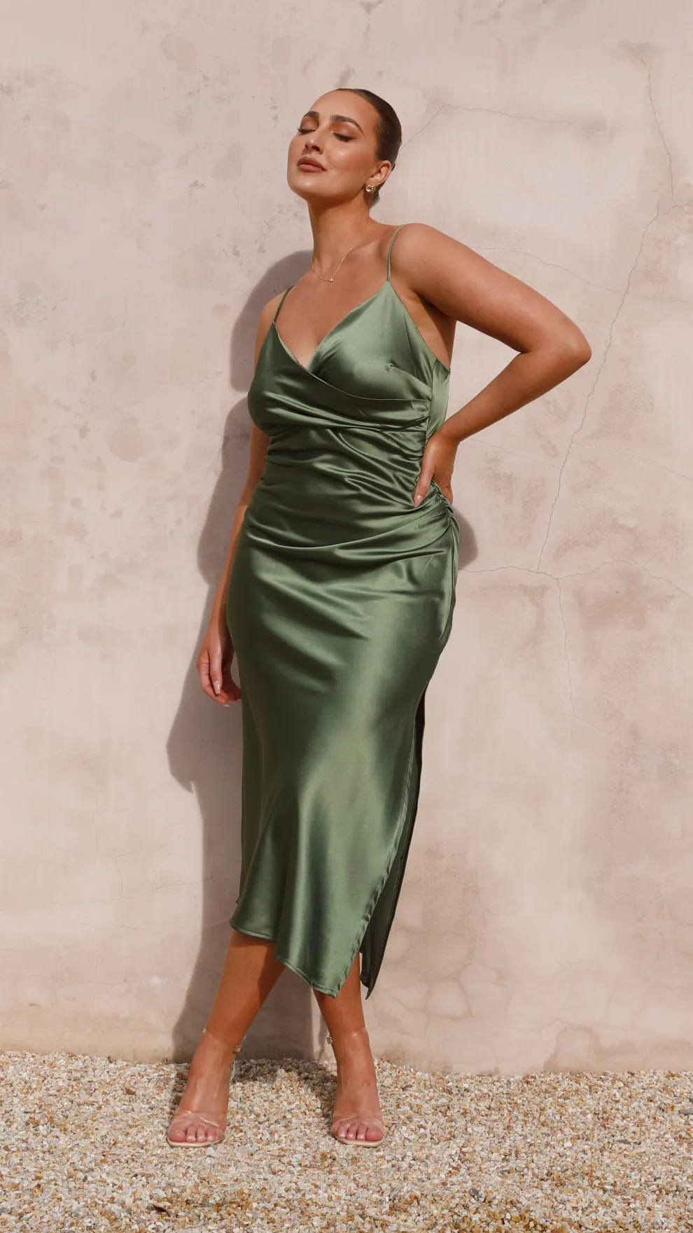 Monte Midi Dress - Olive