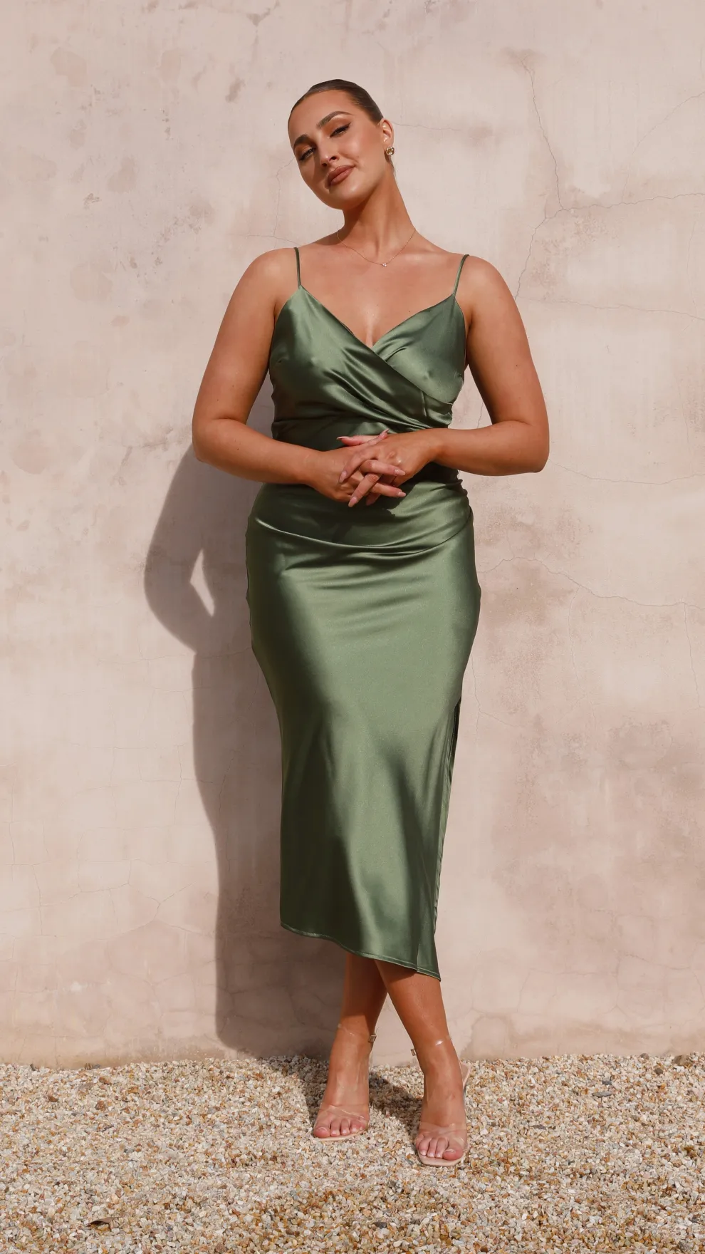 Monte Midi Dress - Olive