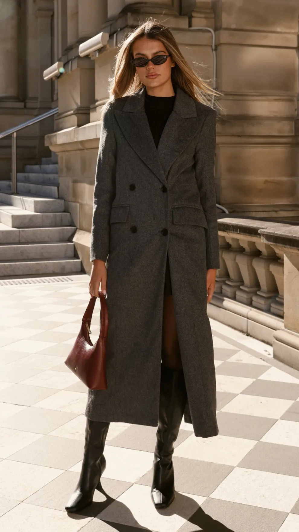 MVN - Lost In New York Coat - Charcoal