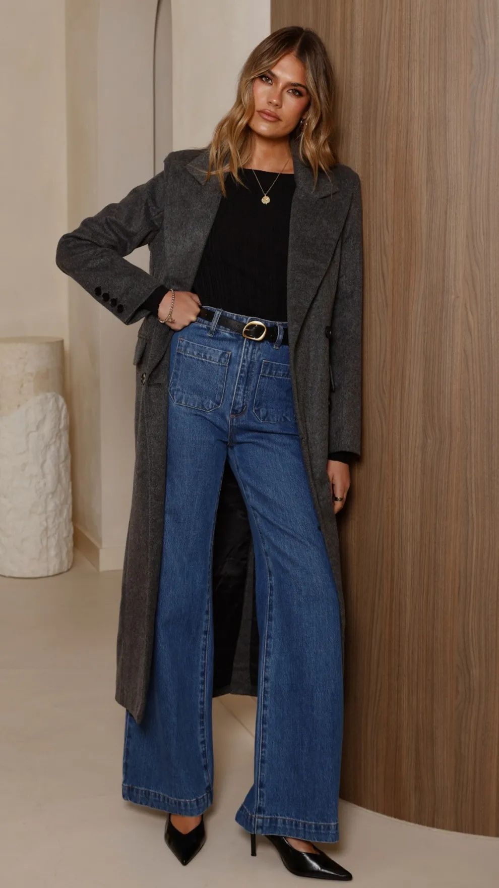 MVN - Lost In New York Coat - Charcoal