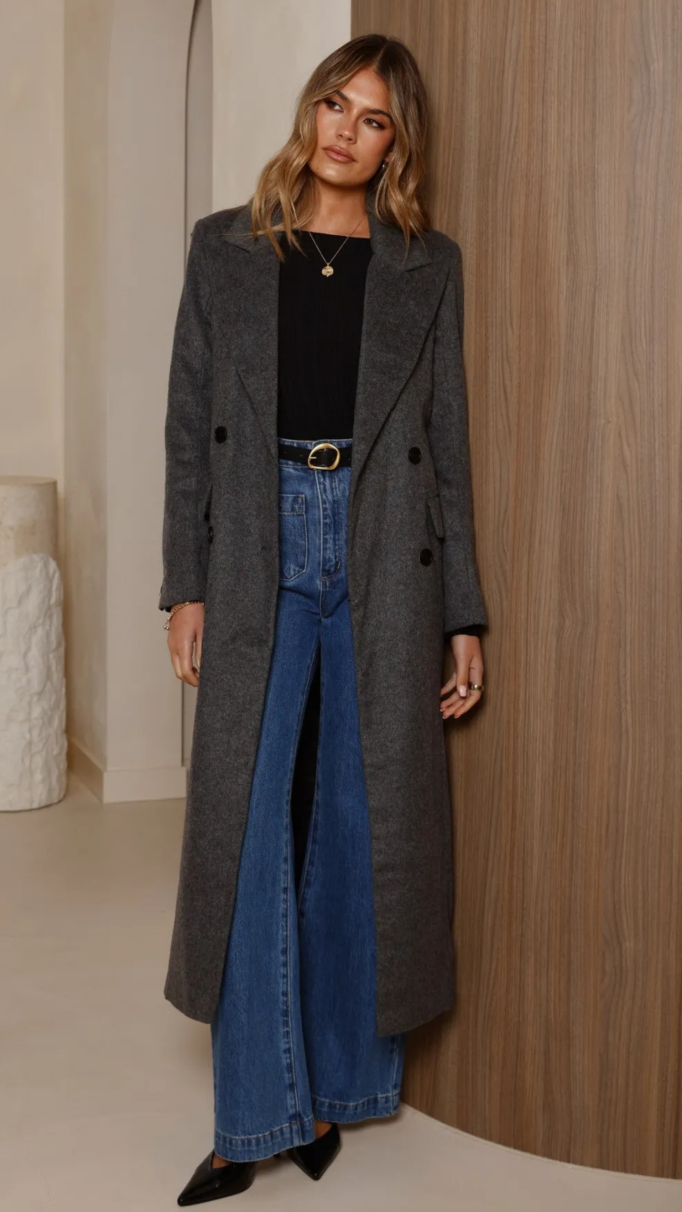 MVN - Lost In New York Coat - Charcoal