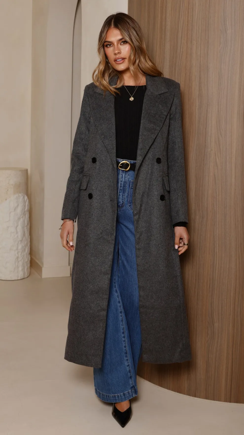 MVN - Lost In New York Coat - Charcoal