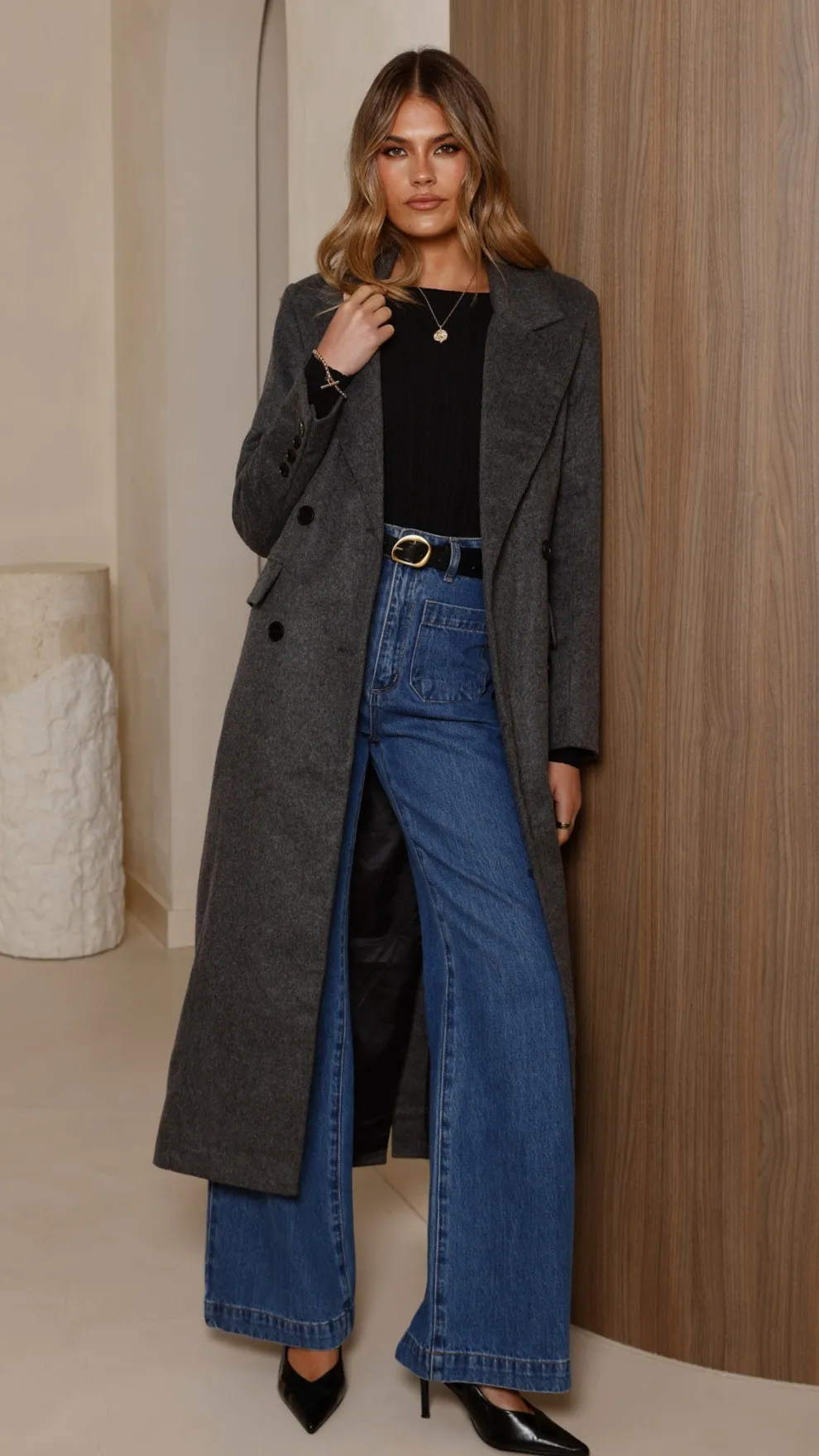 MVN - Lost In New York Coat - Charcoal