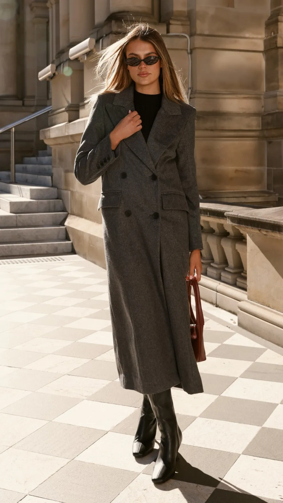 MVN - Lost In New York Coat - Charcoal