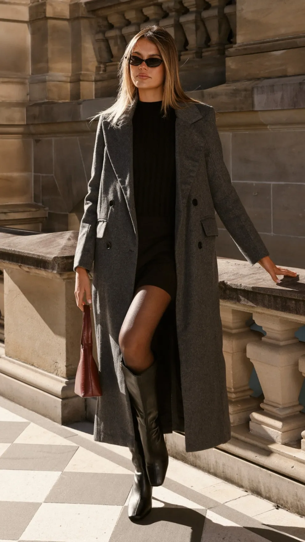 MVN - Lost In New York Coat - Charcoal