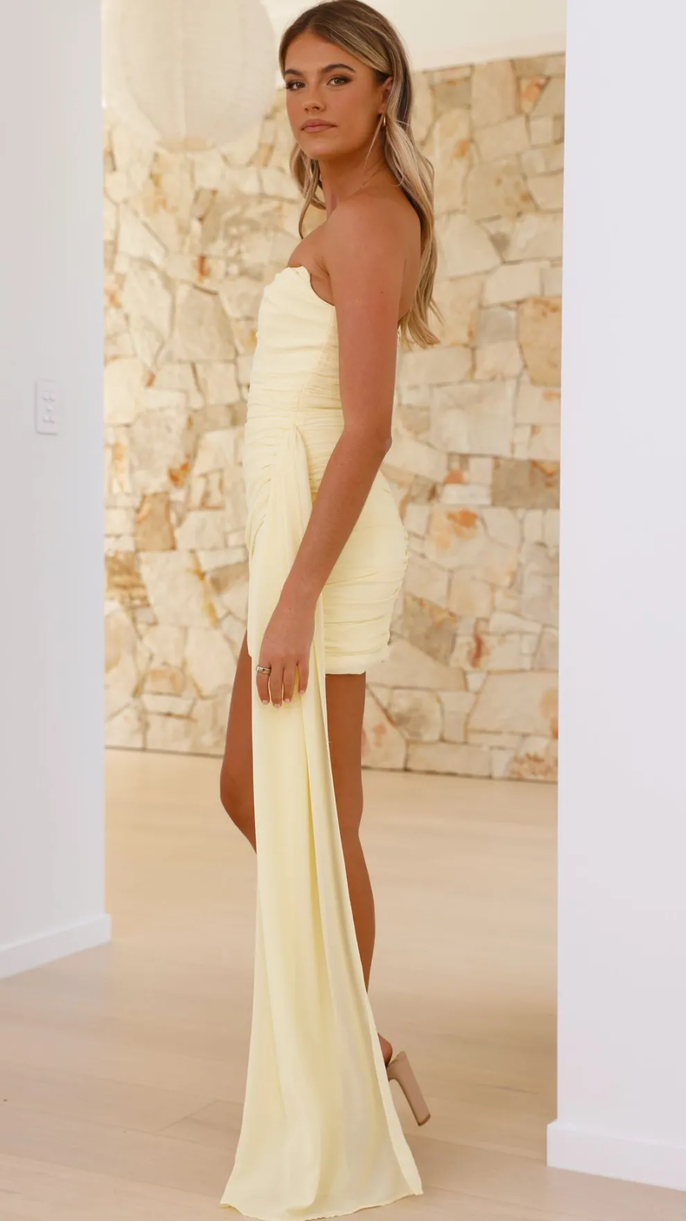 Night Lover Mini Dress - Lemon