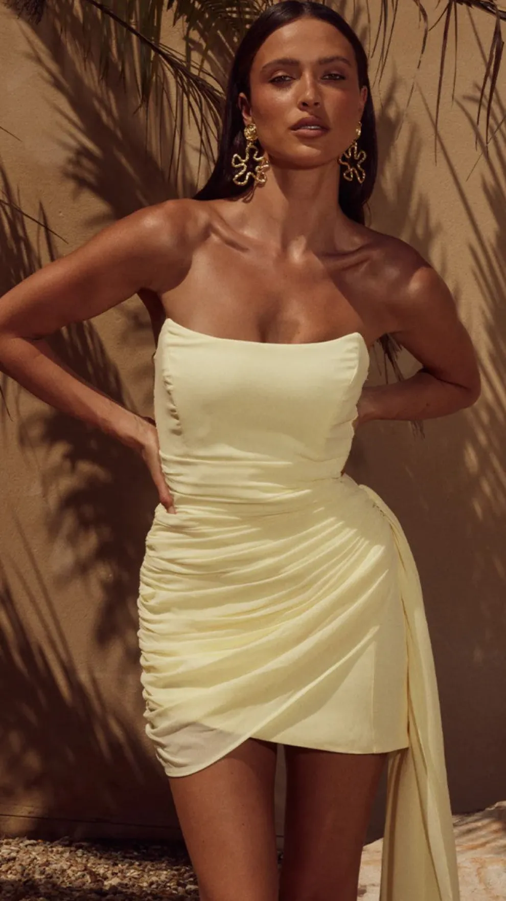 Night Lover Mini Dress - Lemon