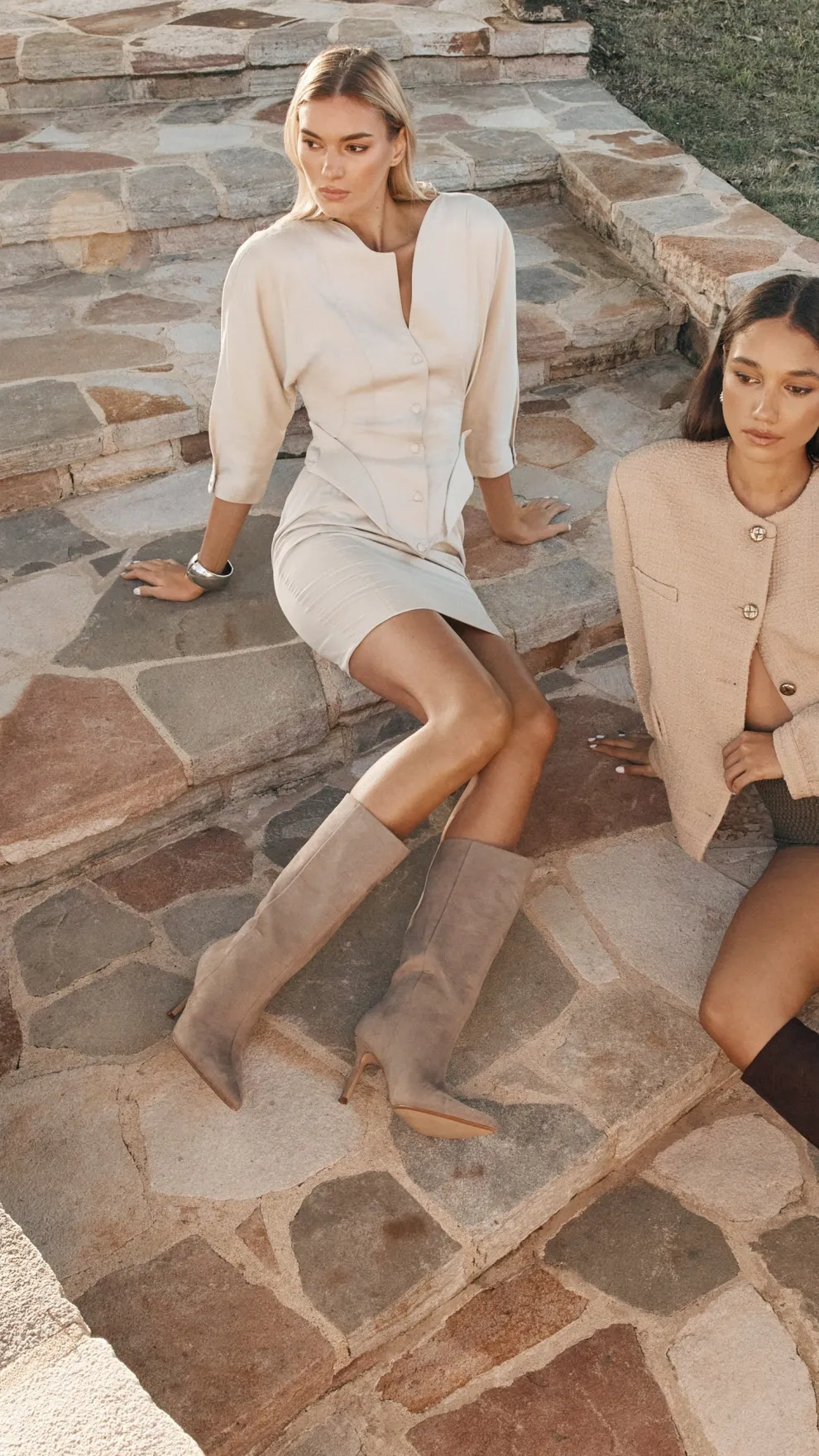 Nour Boots - Taupe Suede