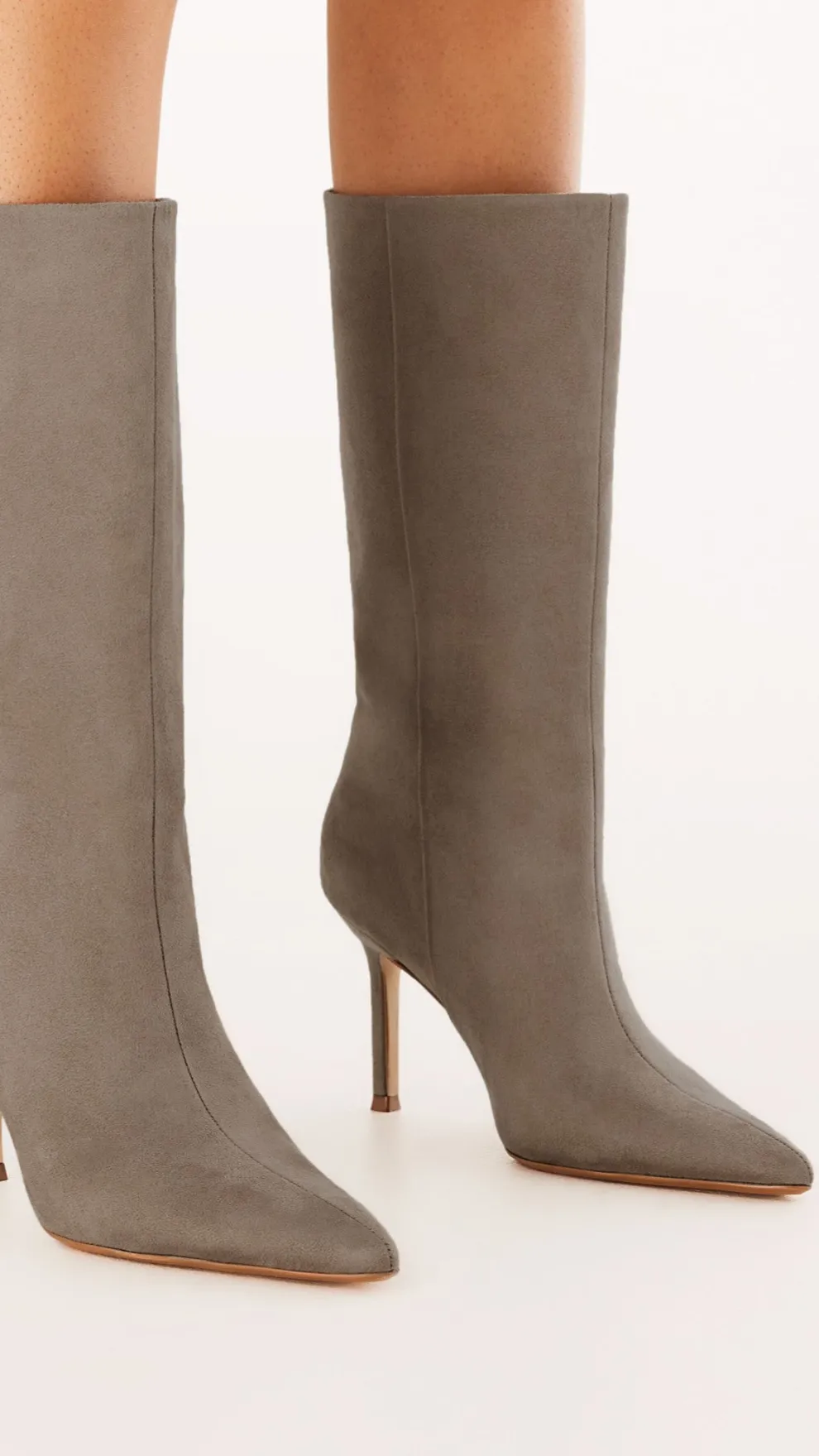 Nour Boots - Taupe Suede
