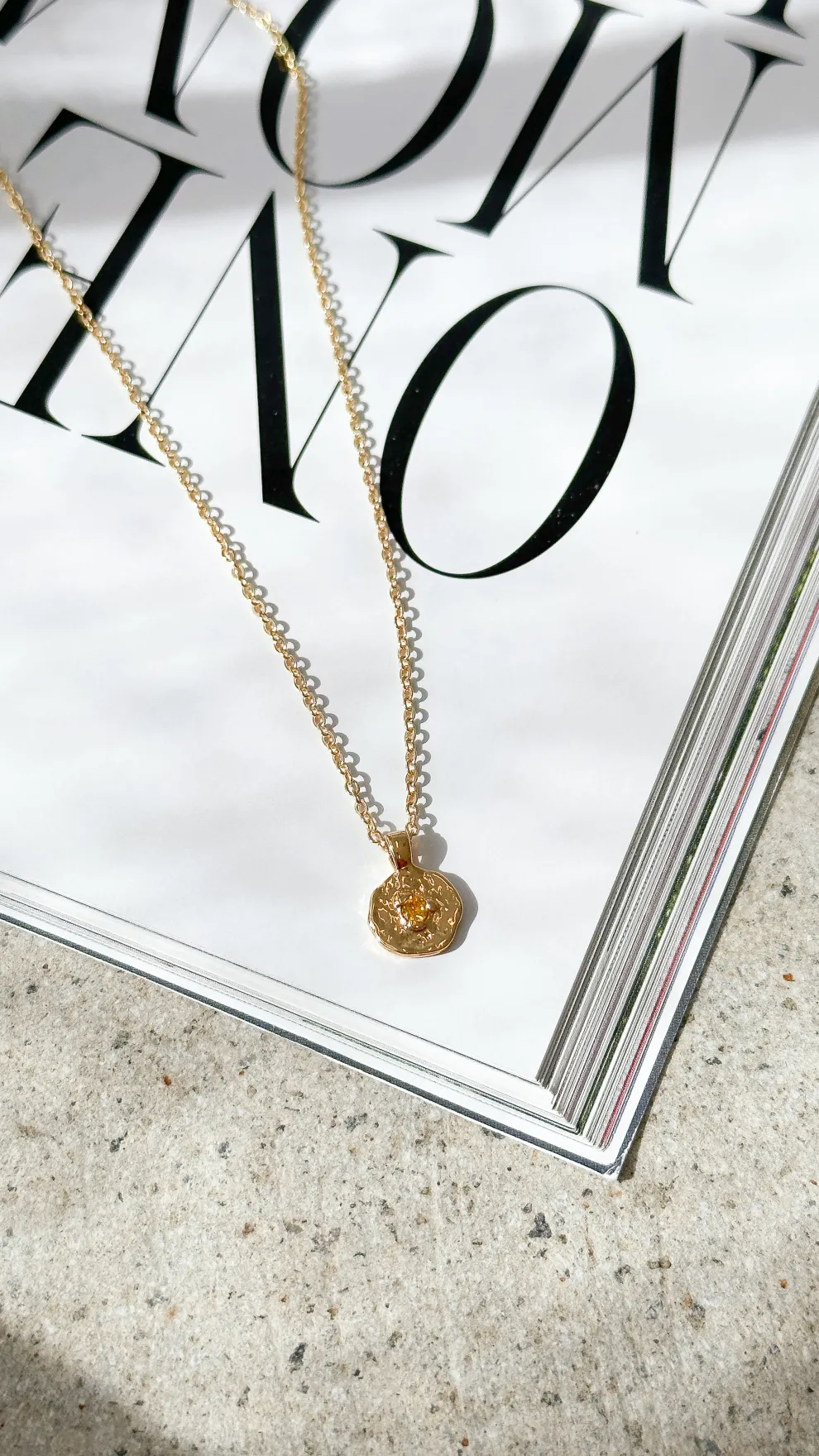 November Birthstone Necklace - Citrine