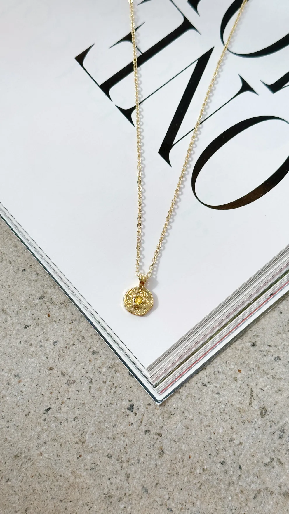 November Birthstone Necklace - Citrine