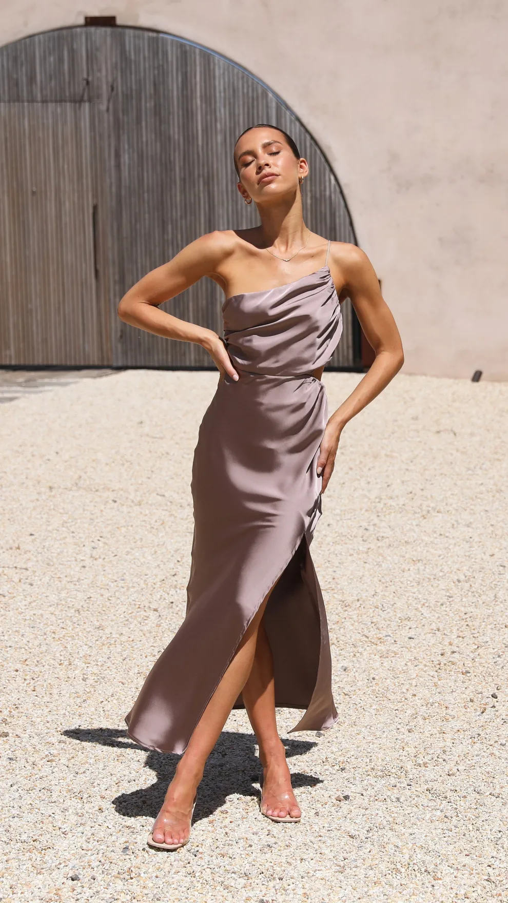 Nyla Maxi Dress - Mushroom