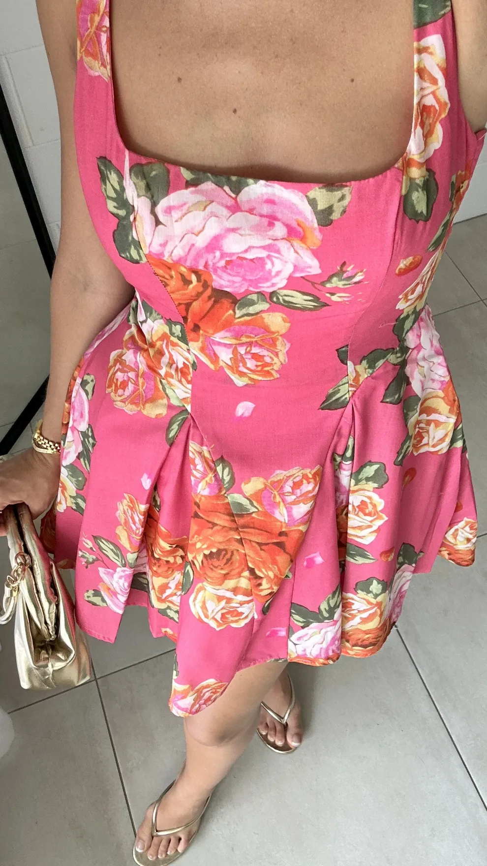 Oksana Mini Dress - Pink Floral