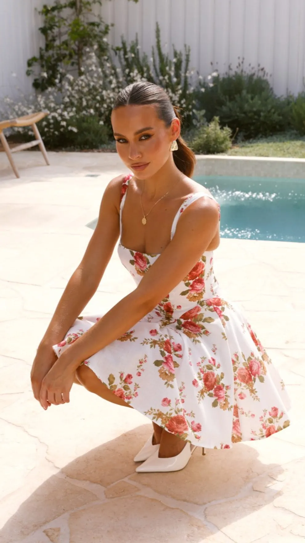 Oksana Mini Dress - White Floral