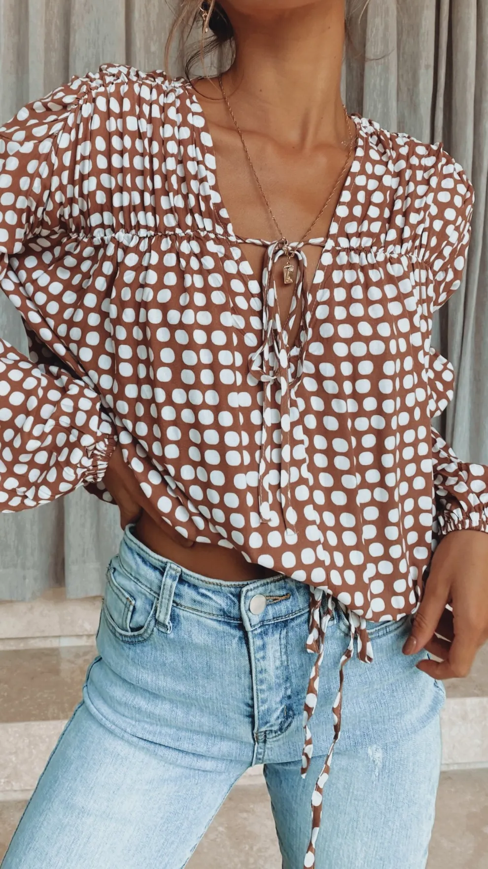 Orane Top - Brown Spot