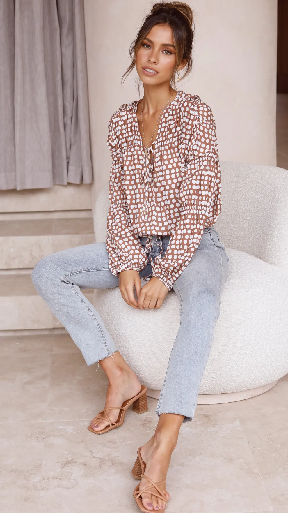 Orane Top - Brown Spot